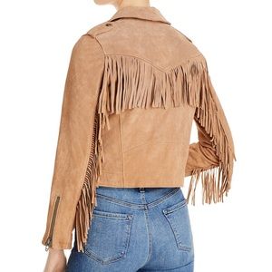 Black NYC Fringed Moto Jacket